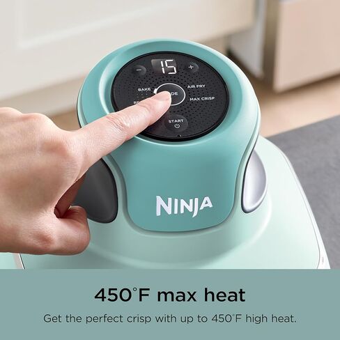 Ninja Crispi 4-in-1 Glass Air Fryer | 450°F | Non-Toxic | 4QT & 6-Cup Glass Containers w/Lids | Microwave, Freezer, Dishwasher Safe | Max Crisp, Air Fry, Bake, Recrisp | Mint | FN101MT in Kuwait
