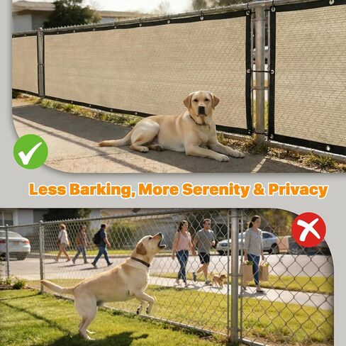 ShadeMart 90% UV Block Sun Shade Cloth for Dog Kennel Cover, 4' x 5' Beige Pet Playpen Sunshade with Grommets, Durable Mesh Tarp for Crate, Patio, Stable,Chicken Coop & Outdoor Privacy Screen. in Kuwait