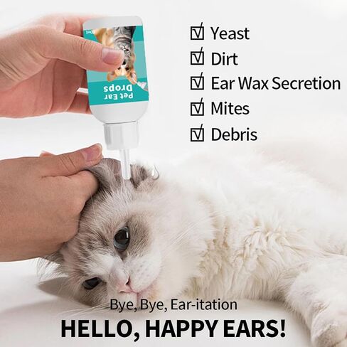 Pet Ear Drops for Dogs & Cats, Ear Infection Treatment, 2 fl oz in Kuwait