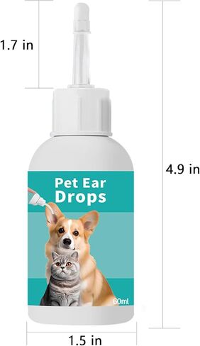 Pet Ear Drops for Dogs & Cats, Ear Infection Treatment, 2 fl oz in Kuwait