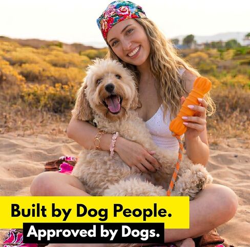 Dog Water Toys, 2 Pack Floating Fetch Toys with Rope Handle, Bright Orange Dog Pool Toys for Medium to Large Dogs, High Visibility Bumper for Lake, Beach, Pool & Outdoor Play in Kuwait