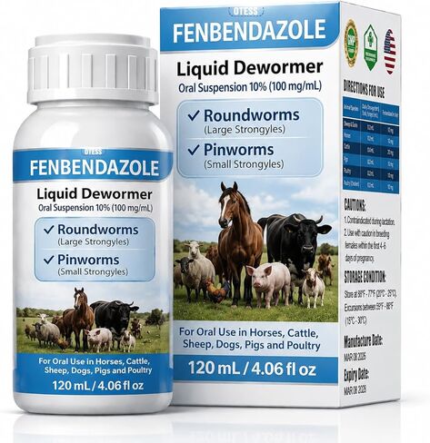 Fenbendazole-Based Digestive Support for Horses and Poultry, Intestinal Support Formula for Routine Animal Wellness in Kuwait