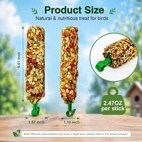 TINYFIELD Bird Treats Sticks, 7.4OZ Millet Spray for Parakeet Budgie Cockatiel Finch Canary Lovebird Conure, Natural Plant Based, 3 Count in Kuwait