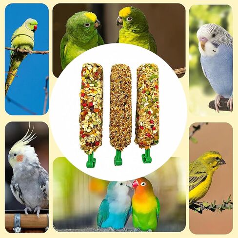 TINYFIELD Bird Treats Sticks, 7.4OZ Millet Spray for Parakeet Budgie Cockatiel Finch Canary Lovebird Conure, Natural Plant Based, 3 Count in Kuwait