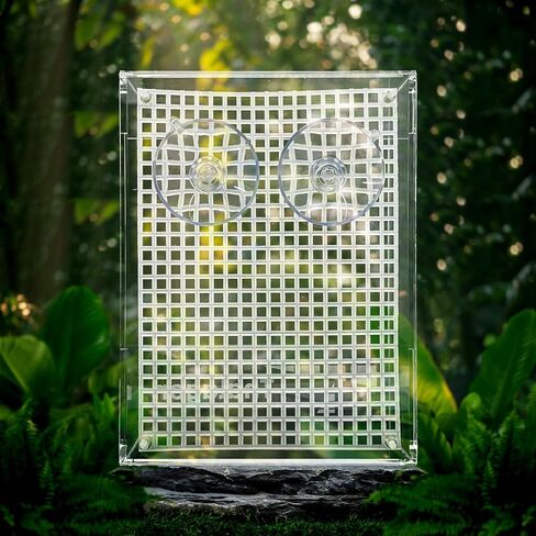 Bearded Dragon Feeder, Transparent Acrylic Reptile Feeding Box, Chameleon Bug Bowl, Wall-Mounted Insect Bowl with Suction Cups, Tank and Aquarium Accessories for Lizard Gecko Frog in Kuwait