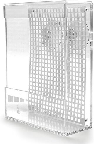 Bearded Dragon Feeder, Transparent Acrylic Reptile Feeding Box, Chameleon Bug Bowl, Wall-Mounted Insect Bowl with Suction Cups, Tank and Aquarium Accessories for Lizard Gecko Frog in Kuwait