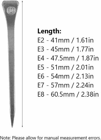 50 Pcs E5 Horseshoe Nails, 2 Inches Low Carbon Steel Horse Hoof Nail for Securing Firmly Horse Training Supply para Caballos Shoe Nails (E7) in Kuwait