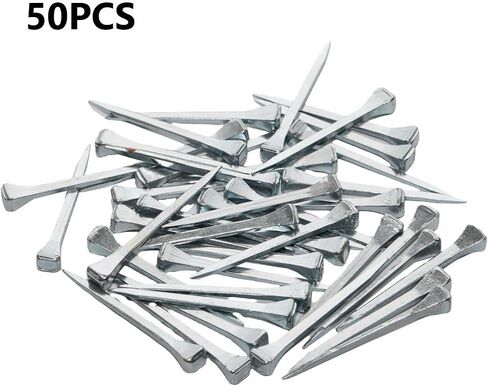 50 Pcs E5 Horseshoe Nails, 2 Inches Low Carbon Steel Horse Hoof Nail for Securing Firmly Horse Training Supply para Caballos Shoe Nails (E7) in Kuwait
