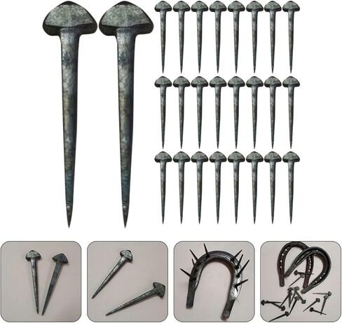 TOYANDONA 50pcs Iron Horseshoe Nails Stable Horse Equipment Small Horseshoe Tool Portable Fixing Nails for Farrier Supplies and Equestrian Use in Kuwait