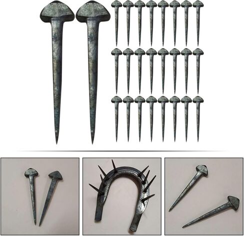 TOYANDONA 50pcs Iron Horseshoe Nails Stable Horse Equipment Small Horseshoe Tool Portable Fixing Nails for Farrier Supplies and Equestrian Use in Kuwait