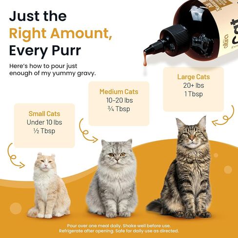 Everyday Cat Gravy - Wet Cat Food Topper for Dry Food and Wet Food with Chicken Bone Broth, Glucosamine, MSM, Omega 3 and Probiotics - Skin, Coat, Heart, Hip & Joint Support, 8oz RoastedChicken in Kuwait