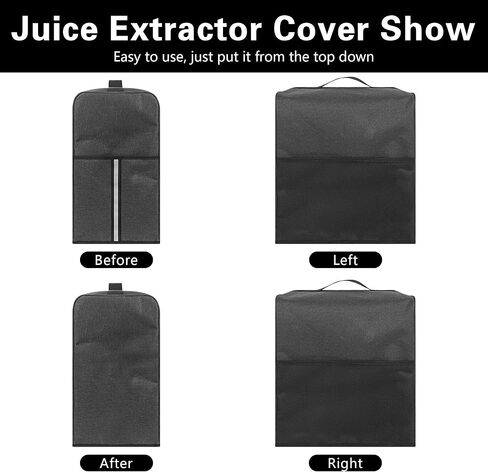 Juicer Cover, Waterproof and Dustproof Protective Cover Compatible with Ninja JC151 and Ninja NeverClog Cold Press Juicer, 12.6 "L x 7.9 "W x 15.7 "H - Dark grey in Kuwait
