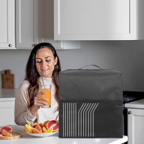 Juicer Cover, Waterproof and Dustproof Protective Cover Compatible with Ninja JC151 and Ninja NeverClog Cold Press Juicer, 12.6 "L x 7.9 "W x 15.7 "H - Dark grey in Kuwait