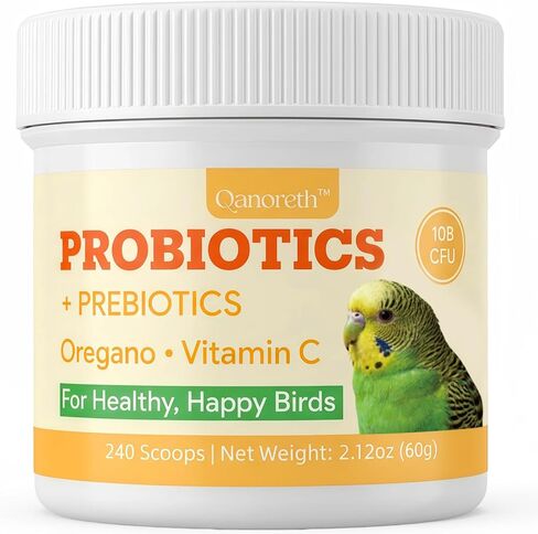 Bird Probiotic Powder for Gut Balance, Digestive & Immune Support – 10 Billion CFU Probiotic + Prebiotic with Vitamin C & Oregano – Molting & Stress Support for All Birds - Parakeet Parrot Cockatiel in Kuwait