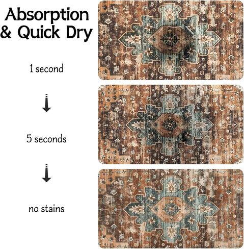 Dog Food Mats for Floors Absorbent, Non-Slip Quick Dry Dog Mat for Food and Water, Cat Pet Food Mat Pet Supplies in Kuwait