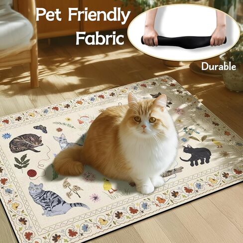 Dog Food Mats for Floors Absorbent, Non-Slip Quick Dry Dog Mat for Food and Water, Cat Pet Food Mat Pet Supplies in Kuwait