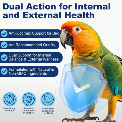 Bird Wellness Support Powder for Pigeons Canary Finches Parakeets Cockatiels Parrots & Aviary Birds | Daily Drinking Water Additive | Helps Maintain Digestive Balance & Overall Vitality in Saudi Arabia