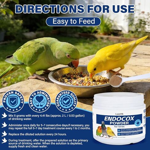 Bird Wellness Support Powder for Pigeons Canary Finches Parakeets Cockatiels Parrots & Aviary Birds | Daily Drinking Water Additive | Helps Maintain Digestive Balance & Overall Vitality in Saudi Arabia