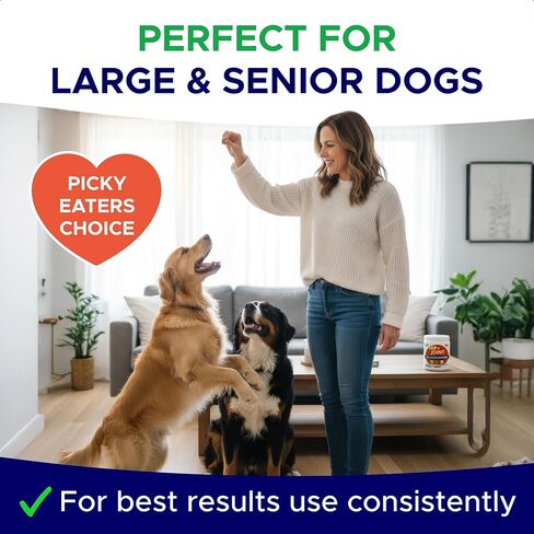 Glucosamine for Dogs Hip & Joint Supplement - Chondroitin, Omega-3, MSM - Joint Health & Pain Relief - Senior & Large Dogs - Made in USA - 120Ct in Saudi Arabia