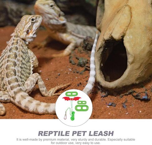 Cabilock Festive Edition Gecko Harness Leash Set with Decorative Wings, Outdoor Reptile Traction Rope for Lizards and Geckos, Holiday Lizard Harness Leash for Safe Walking and Travel in Kuwait