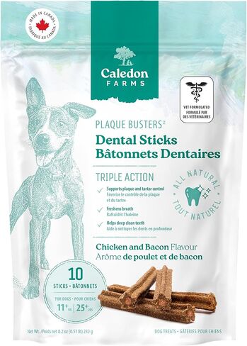 Plaque Busters Dental Sticks Triple Action Chicken and Bacon Flavour, 8.2 oz, Dog Treat in Kuwait