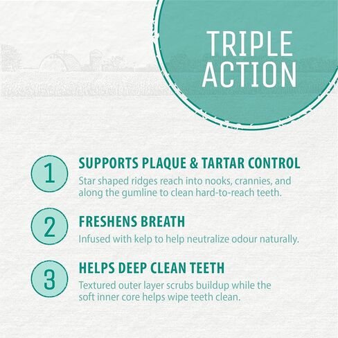 Plaque Busters Dental Sticks Triple Action Chicken and Bacon Flavour, 8.2 oz, Dog Treat in Kuwait