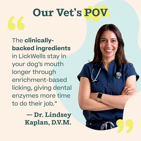 WOOF LickWells Doggy Dental - مكمل تنظيف الأسنان ومعطر التنفس لـ FlipMat وLickMat - علاجات الكلاب القابلة للعصر بعد الحيوية لدعم صحة الفم للكلاب - 12 أونصة PB ونكهة عشب البحر. in Kuwait