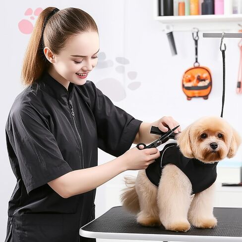 Gliitatu 2Pack Grooming Smock for Dog Groomers Barber Jacket Smocks Hairstylist Smocks Jacket with Full Zipper for Women Men in Kuwait