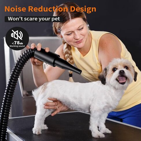 PETNF Dog Dryer for Pet Grooming, Dog Hair Dryer Blower Dog Blow Dryer High Velocity Air Forced Blow Dryer for Large Dogs,Noise Reduction Pet Hair Dryer 3.2HP Adjustable Speed Temp Dogs Grooming Bath in Kuwait