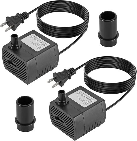 2PCS 95GPH 5W 350L / H مضخة غاطسة صغيرة، مضخة نافورة صغيرة للبركة، أحواض السمك، خزان الأسماك، نافورة الطاولة، نافورة الحيوانات الأليفة، نافورة داخلية أو خارجية in Kuwait