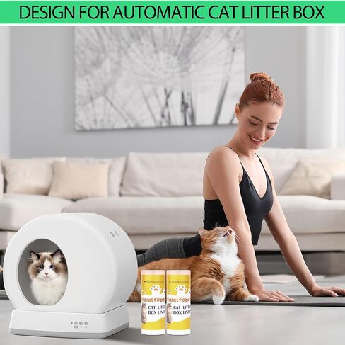 40 Count 18" x 12.6" Cat Litter Box Liners, Replaced Trash Bags Fit for Cat Litter Box MW-SC01/MW-SC02/MW-LR01, Drawstring Waste Drawer Liners for Automatic Litter Box in Saudi Arabia
