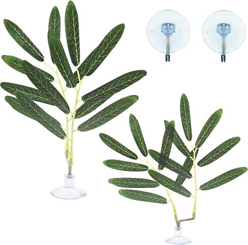 Fish Leaf Pad Suction Cup Tank Accessories Aquarium Décor Simulating Adjustable Plastic Green Plants Betta Natural Playing Spawning Breeding Resting Bed Multi Leaf Design in Kuwait