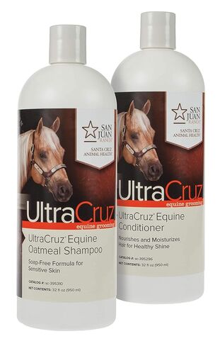 UltraCruz Equine Oatmeal Horse Shampoo and Conditioner Bundle, 32 oz Each in Kuwait