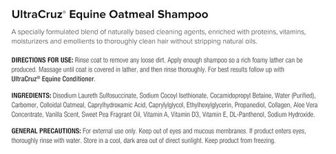 UltraCruz Equine Oatmeal Horse Shampoo and Conditioner Bundle, 32 oz Each in Kuwait
