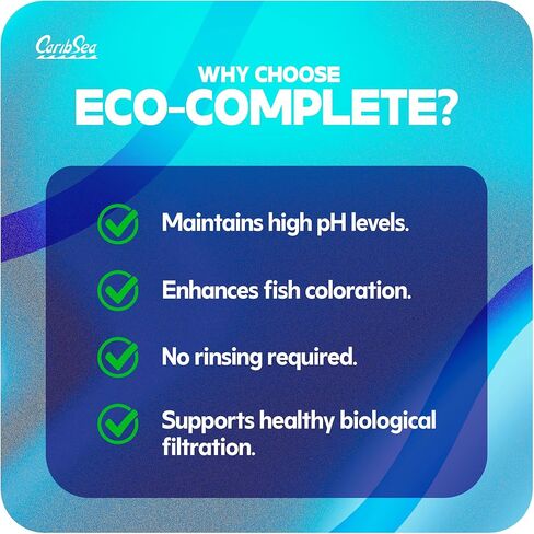 Carib Sea Eco-Complete African Cichlid الركيزة - 20 رطل - الرمال الحية لأحواض السمك - يدعم درجة الحموضة العالية، والمياه العازلة للحياة - مثالية للCichlids الأفريقية in Kuwait