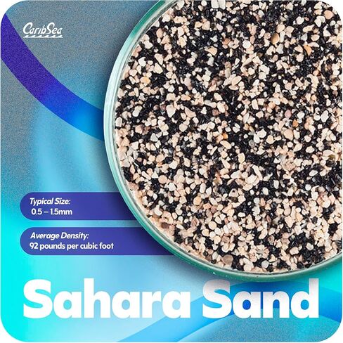 Carib Sea Eco-Complete African Cichlid الركيزة - 20 رطل - الرمال الحية لأحواض السمك - يدعم درجة الحموضة العالية، والمياه العازلة للحياة - مثالية للCichlids الأفريقية in Kuwait