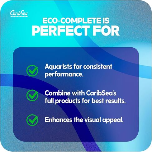 Carib Sea Eco-Complete African Cichlid الركيزة - 20 رطل - الرمال الحية لأحواض السمك - يدعم درجة الحموضة العالية، والمياه العازلة للحياة - مثالية للCichlids الأفريقية in Kuwait