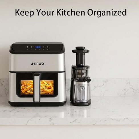 Air Fryer Pro 8 Qt, 8-in-1 Air Fryer with Viewing Window, 360° Rapid Air, 1500W, 80% Less Oil, Nonstick Dishwasher-Safe Basket, PFAS & Teflon-Free, 180°F-400°F, Recipe Book, Black in Kuwait