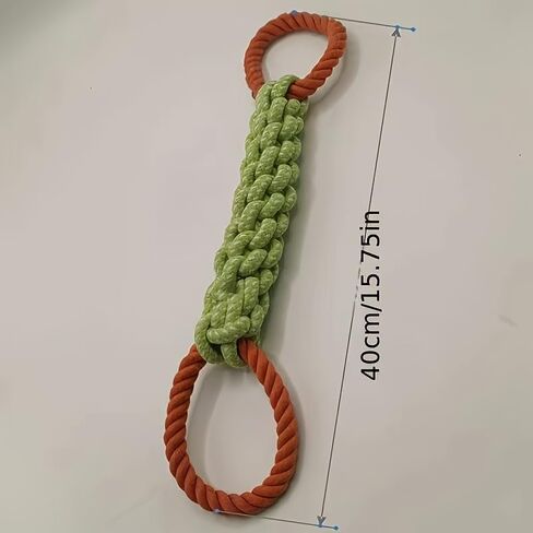 Large Dog Rope Toy for Aggressive Chewers, Durable 2-Knot Cotton Rope for Dental Health, Outdoor Interactive Tug of War Dog Toy for Large and Medium Breeds in Kuwait
