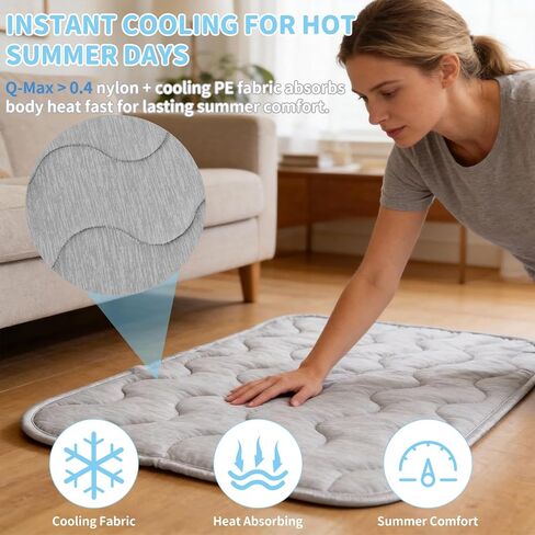 Dog Cooling Mat Q-Max>0.4 Self Cool Pad for Dogs and Cats with Anti-Slip Bottom, Washable Portable Pet Sleeping Pad for Summer，Larger Size 39.4" *27.6" in Kuwait