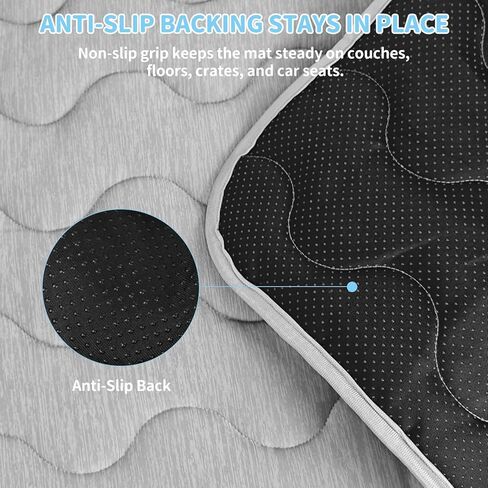 Dog Cooling Mat Q-Max>0.4 Self Cool Pad for Dogs and Cats with Anti-Slip Bottom, Washable Portable Pet Sleeping Pad for Summer，Larger Size 39.4" *27.6" in Kuwait