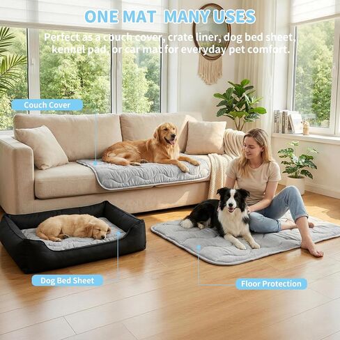 Dog Cooling Mat Q-Max>0.4 Self Cool Pad for Dogs and Cats with Anti-Slip Bottom, Washable Portable Pet Sleeping Pad for Summer，Larger Size 39.4" *27.6" in Kuwait