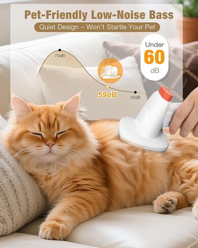 مجموعة أدوات العناية بالحيوانات الأليفة الاحترافية من Sharper Image، ماكينة حلاقة للكلاب 5 في 1 مع أداة تشذيب منخفضة الضوضاء، كوب غبار كبير سعة 2.5 لتر، 3 أوضاع للشفط و5 أدوات للعناية بالكلاب والقطط والحيوانات الأليفة الصغيرة in Kuwait