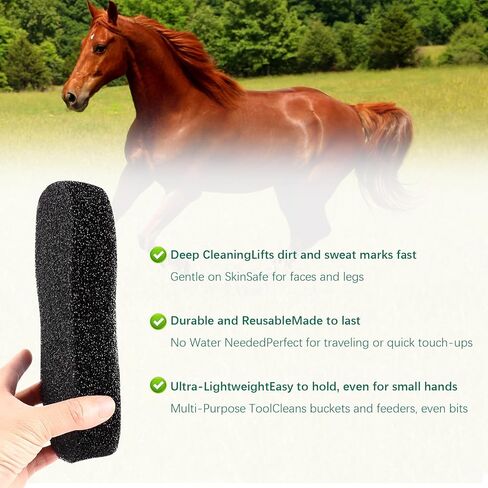Horse Grooming Shower Sponge for Cleaning and Massage,Reusable Versatility Brush Scrubber Tool for Body Hair,1 Pack in Kuwait
