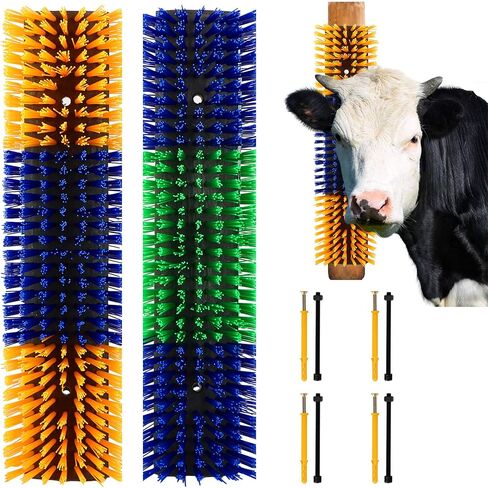 Livestock Scratch Brush, 2-Pack for Horse Grooming, Help Stay Comfortable on The Back of Livestock Cattle Scratch for Goat, Cow, Sheep, Pig and Other Animals in Kuwait