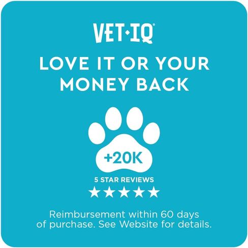VetIQ مكمل بروبيوتيك للهضم والغدة الشرجية، مضغ ناعم من ألياف اليقطين بنكهة الدخان الهيكوري، 60 قطعة in Kuwait