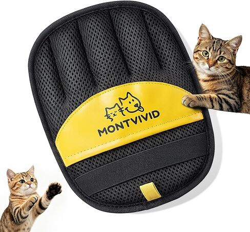 Pet Hair Removal Glove, Reusable Cats & Dogs Fur Remover for Couch, Clothes, Carpet, Furniture & Pet Bed, Upgraded Electrostatic Lint Brush Mitt, Washable Pet Hair Cleaning Tool in Kuwait