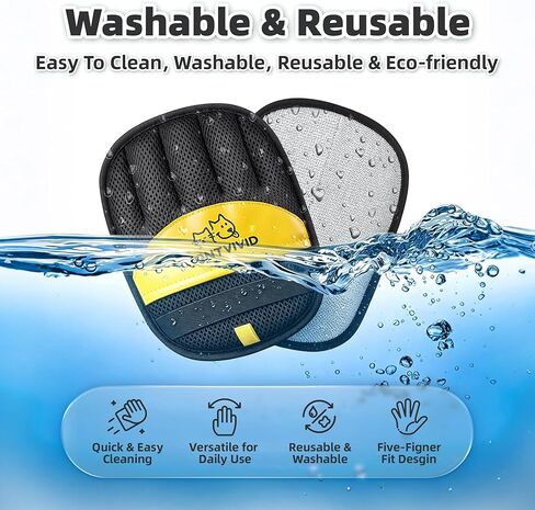 Pet Hair Removal Glove, Reusable Cats & Dogs Fur Remover for Couch, Clothes, Carpet, Furniture & Pet Bed, Upgraded Electrostatic Lint Brush Mitt, Washable Pet Hair Cleaning Tool in Kuwait