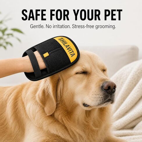 2 Pcs Pet Hair Removal Glove for Dogs and Cats, Reusable Electrostatic Grooming Gloves, Dog and Cat Fur Remover Gloves for Couch, Carpet, Clothing, Car Seats, Bedding in Saudi Arabia