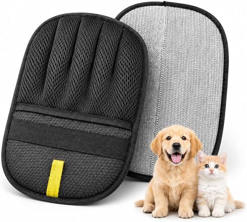 Pet Hair Removal Glove for Dogs & Cats, Newly Upgraded Reusable Electrostatic Pet Hair Remover Tool for Couch, Furniture, Bedding, Clothing & Car Seats in Saudi Arabia